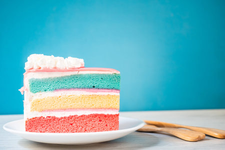 layer rainbow cake
