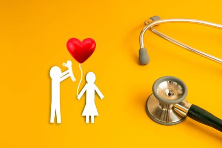 stethoscope on white backgroundの写真素材