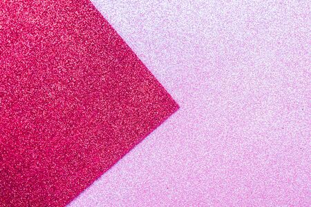 Abstract blank red pink glitter and sparkle texture geometric design with copy space backgroundの写真素材