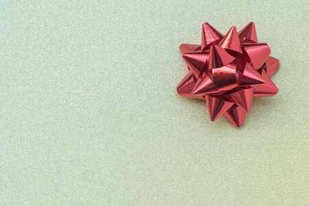 bow ribbon with blank glitter texture design with copy spaceの写真素材