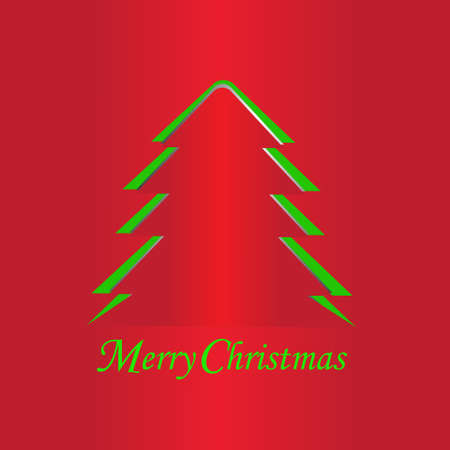 Christmas tree paper design greeting card abstract vector backgroundのイラスト素材