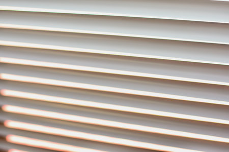 Blurring of curtain, roller blind can be used as background.の写真素材