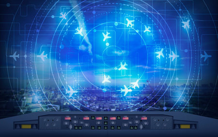 Simulation screen showing various flights for transportation and passengers.