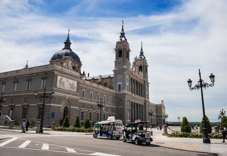 Cathedral of the Almudena in Madrid, Spainの写真素材