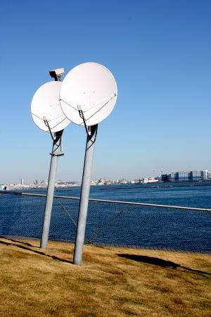 satellite dishes の写真素材
