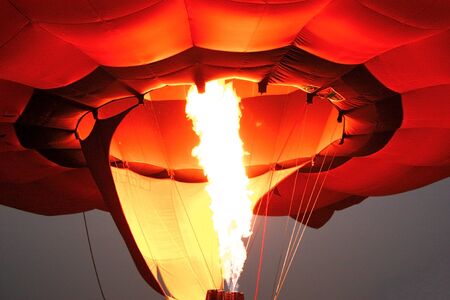 Fire of air balloon burnerの写真素材