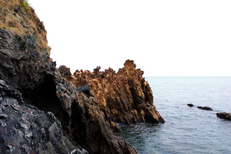 rock in the seaの写真素材