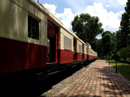 Train, stop at the stationの写真素材