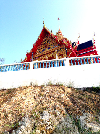 Buddhist temple in Thailandの写真素材