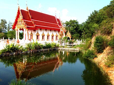 Buddhist temple in Thailandの写真素材