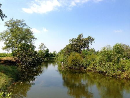 Canal view of thailand placeの写真素材