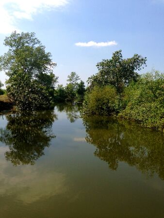 Canal view of thailand placeの写真素材