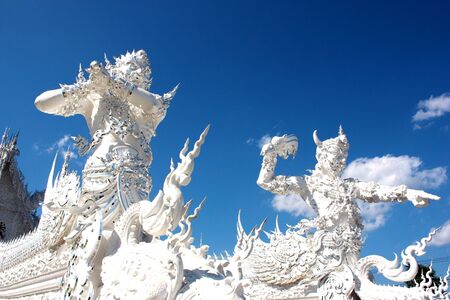 Wat Rong-Khun, Chiangrai Province, Thailandの写真素材