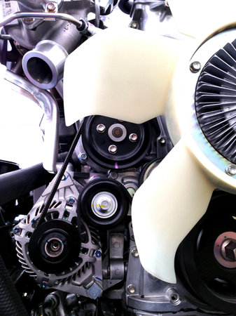 Car engine pulley drive belt