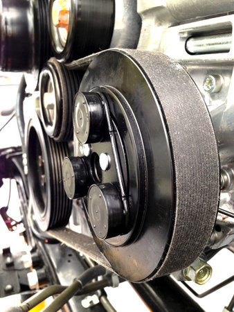 Car engine pulley drive belt