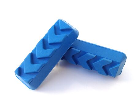 Bicycle break component on white backgroundの写真素材