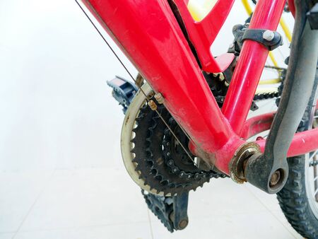 Bike gear wheel and pedalの写真素材