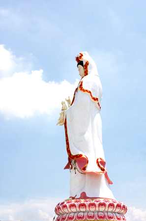 goddess Guan-im statue in thailandの写真素材