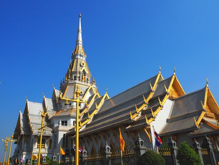 Wat Sothorn Wararam Worawihan, Chachoengsao Province, Thailandの写真素材