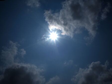 sun light, sky backgroundの写真素材