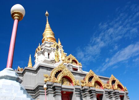Suntikiri pagoda, Doi Maesalong, Chiangrai, Thailandの写真素材