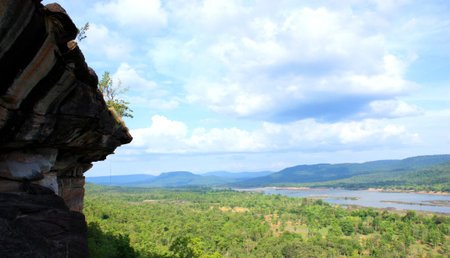 Panorama of Maekhong river,Ubonratchathani Thailand.の写真素材