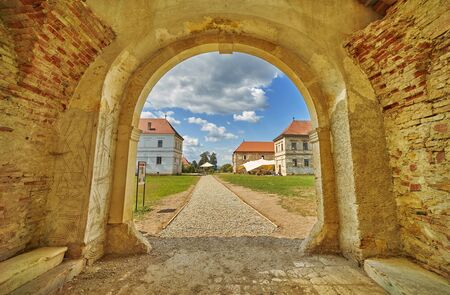 Natural Frame at Banffy Castle in Bontida, Romaniaのeditorial素材