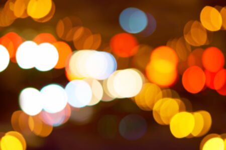 Lens Blur Colorful Night Lights Bokeh Backgroundの写真素材