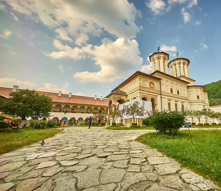 VALCEA, RO, JUL 2015: Hurezi Monastery in Horezu, Romania.のeditorial素材