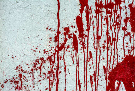 Blood on white wall textureの写真素材