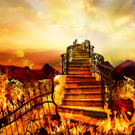 Stairway to Heaven Coming from Hell.の写真素材
