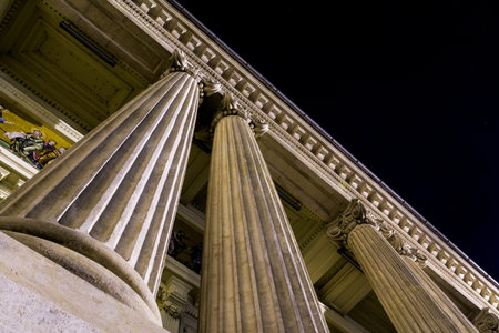 Columns, pillars of historic building.の写真素材