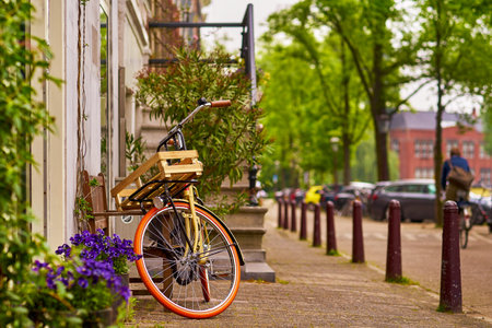 Vintage Bike. Amsterdam Main Transportation System.の写真素材