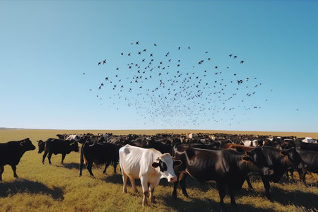 photo of cows grazingの素材