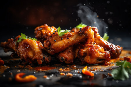 photo of delicious chicken wingsの素材