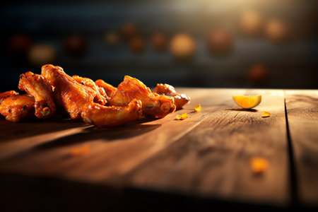 photo of delicious chicken wingsの素材