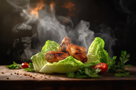 photo of delicious chicken wingsの素材