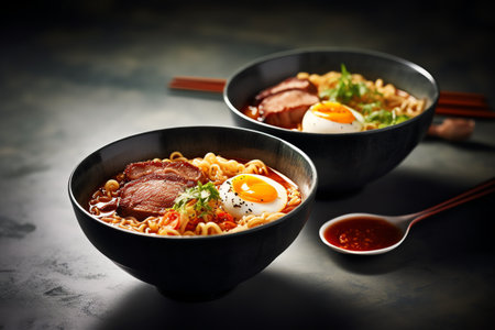 photo of delicious spicy ramenの素材