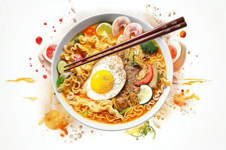photo of delicious japanese ramen noodleの素材