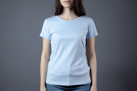 soft blue women t shirtの素材