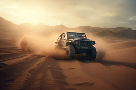 photo illustration of offroad carの素材