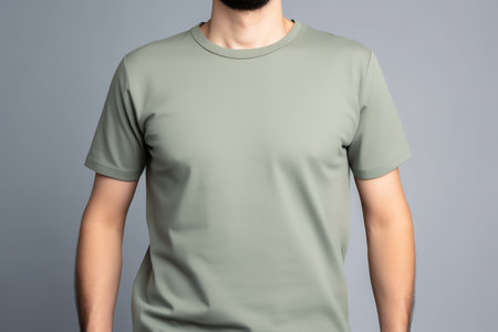 sage green t shirt mockupの素材