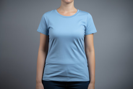 soft blue women t shirtの素材