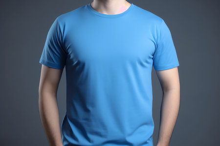 soft blue t shirt mockupの素材