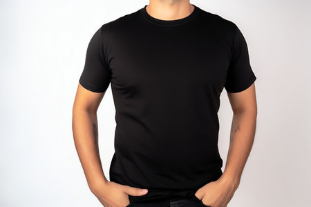 black t shirt mockupの素材