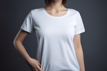 white women t shirt mockupの素材