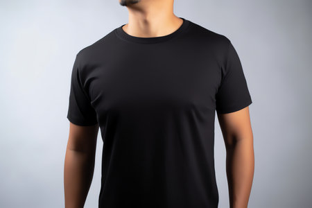 black t shirt mockupの素材