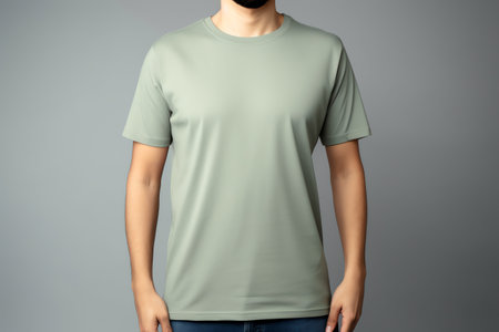 sage green t shirt mockupの素材