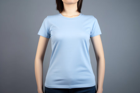 soft blue women t shirtの素材