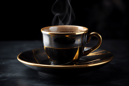 cup of hot coffee dynamic backgroundの素材